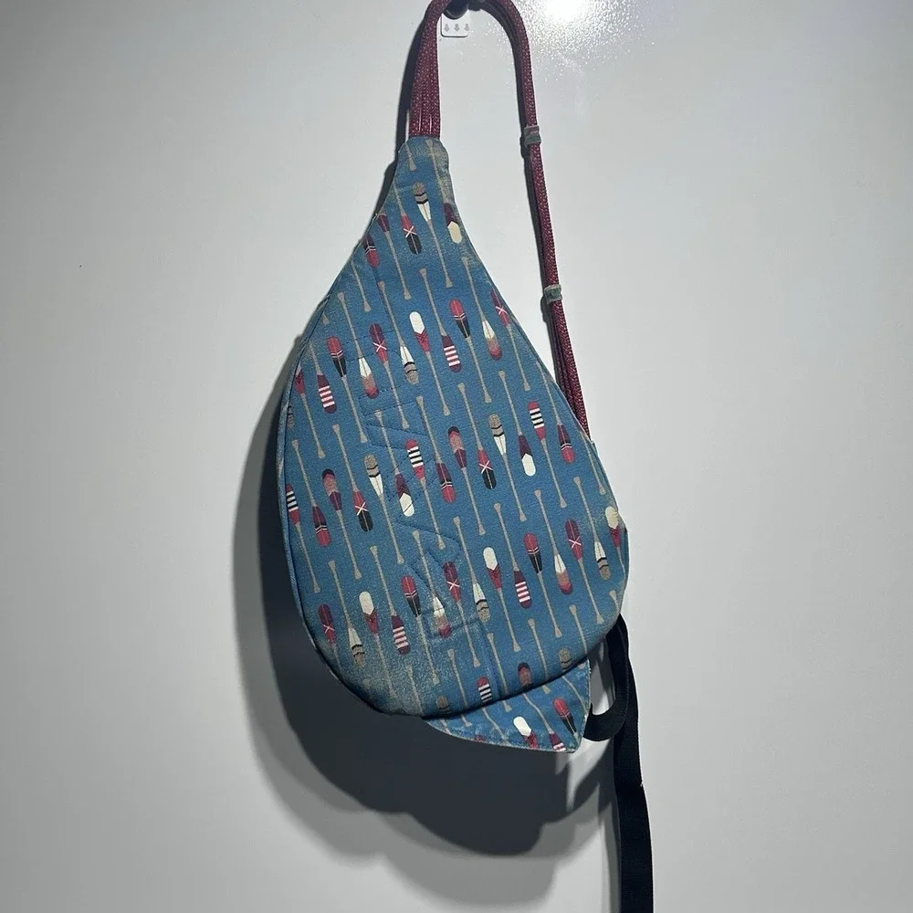 KAVU Rope Bag Sling Backpack Row House Cotton Canvas